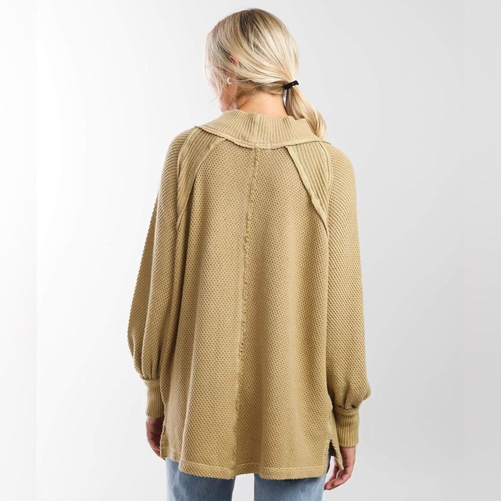 FREE PEOPLE She's A Keeper Top size M winter wheat free S, sweater - Picture 7 of 12